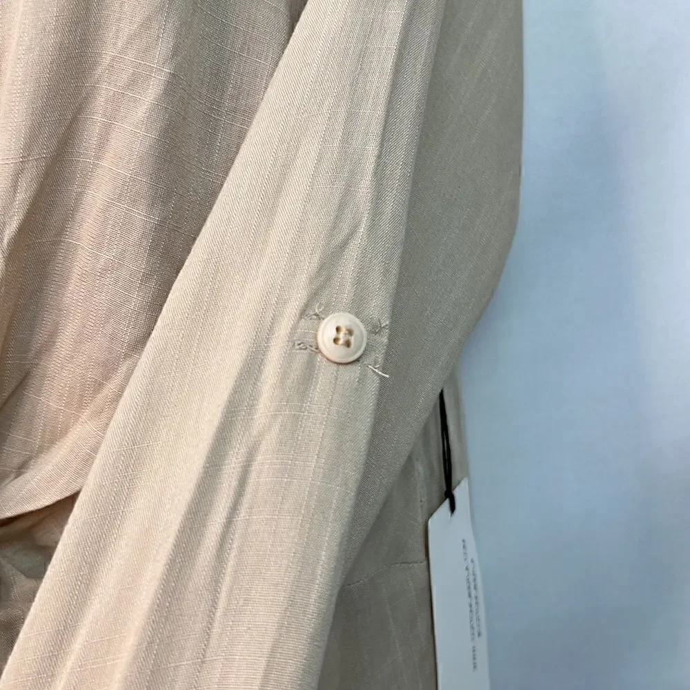 Cotton Candy LA Beige Shirt Dress Small NWT